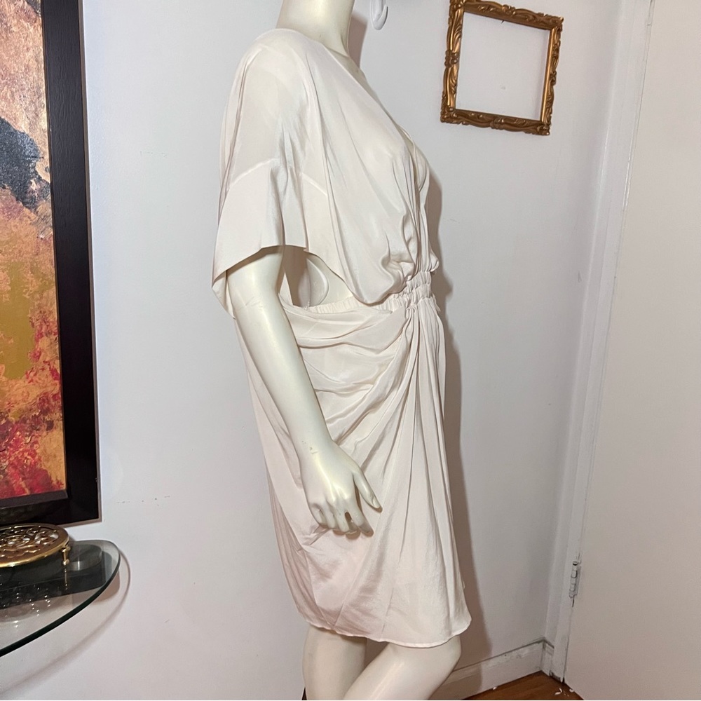 Miguelina Alexis Caftan Dress Size Large New Silk Crepe - Picture 4 of 14